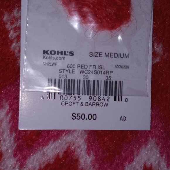 *Price Drop* New Croft & Barrow Fair Isle Mockneck Pullover, size M - Picture 6 of 6